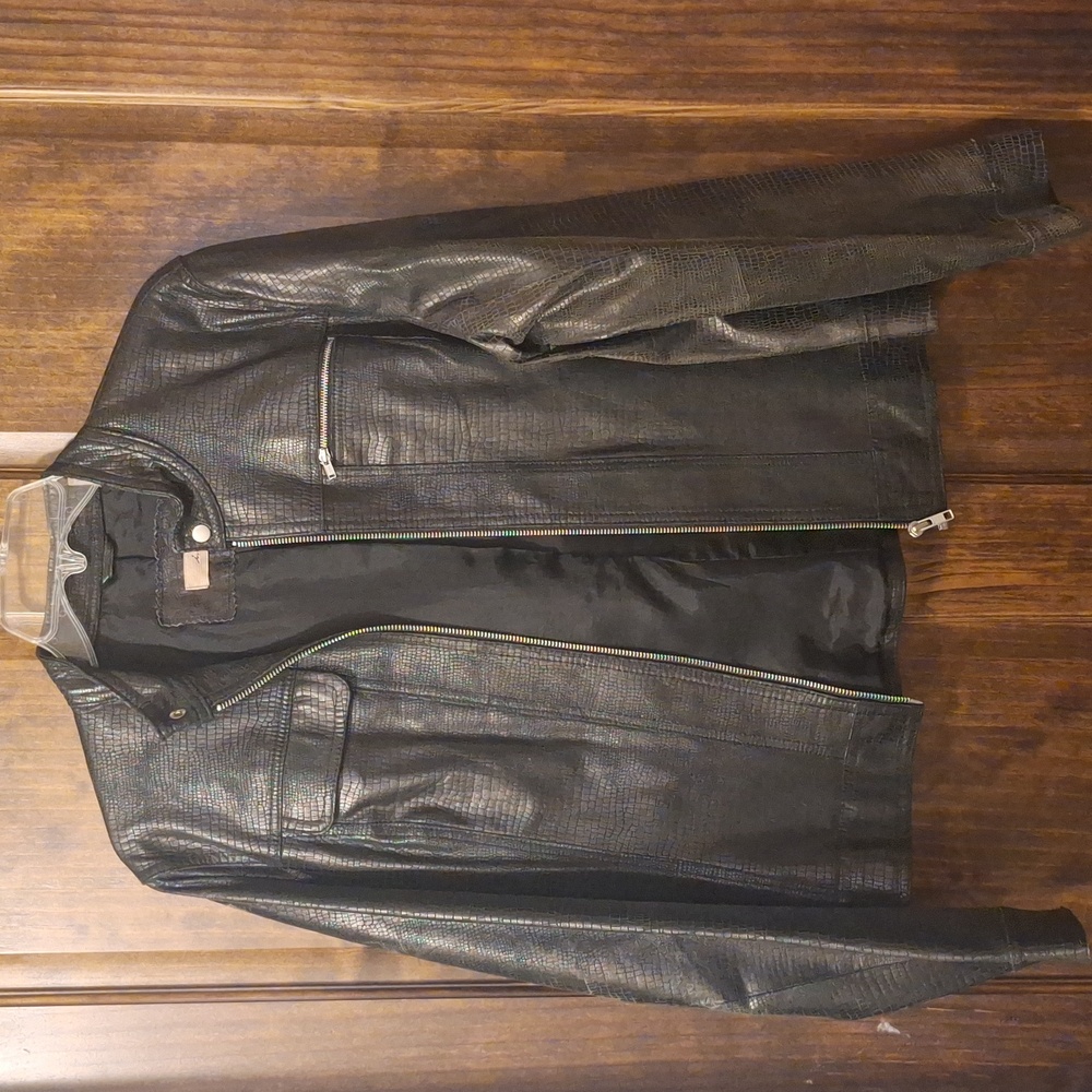 Black leather jacket